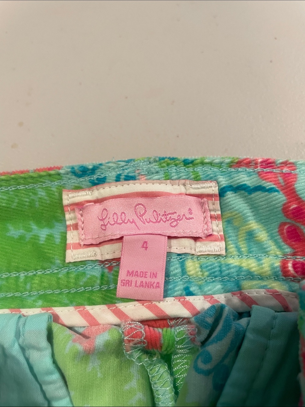 Lilly Pulitzer Coral, Aqua & Lime Boot Cut Pants - Picture 2 of 4